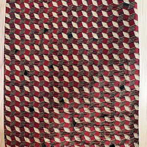 Robert Talbott Best of Class Men Red Gold Black Geometric Woven Silk Tie USA